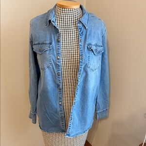 Coldwater Creek Classic Blue Denim Shirt